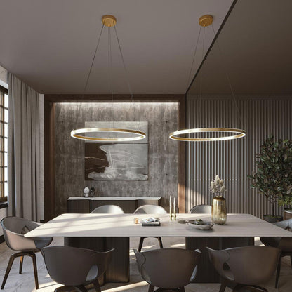 Glo LED Pendant Light in dining room.
