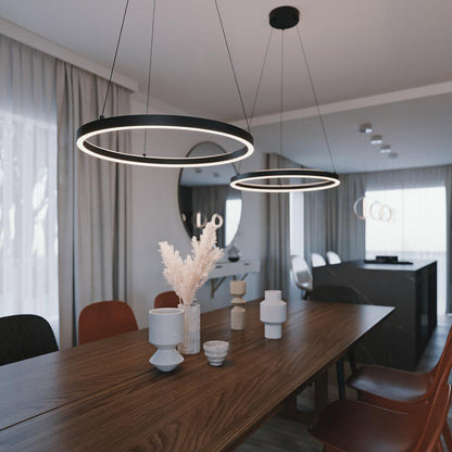 Glo LED Pendant Light in dining room.