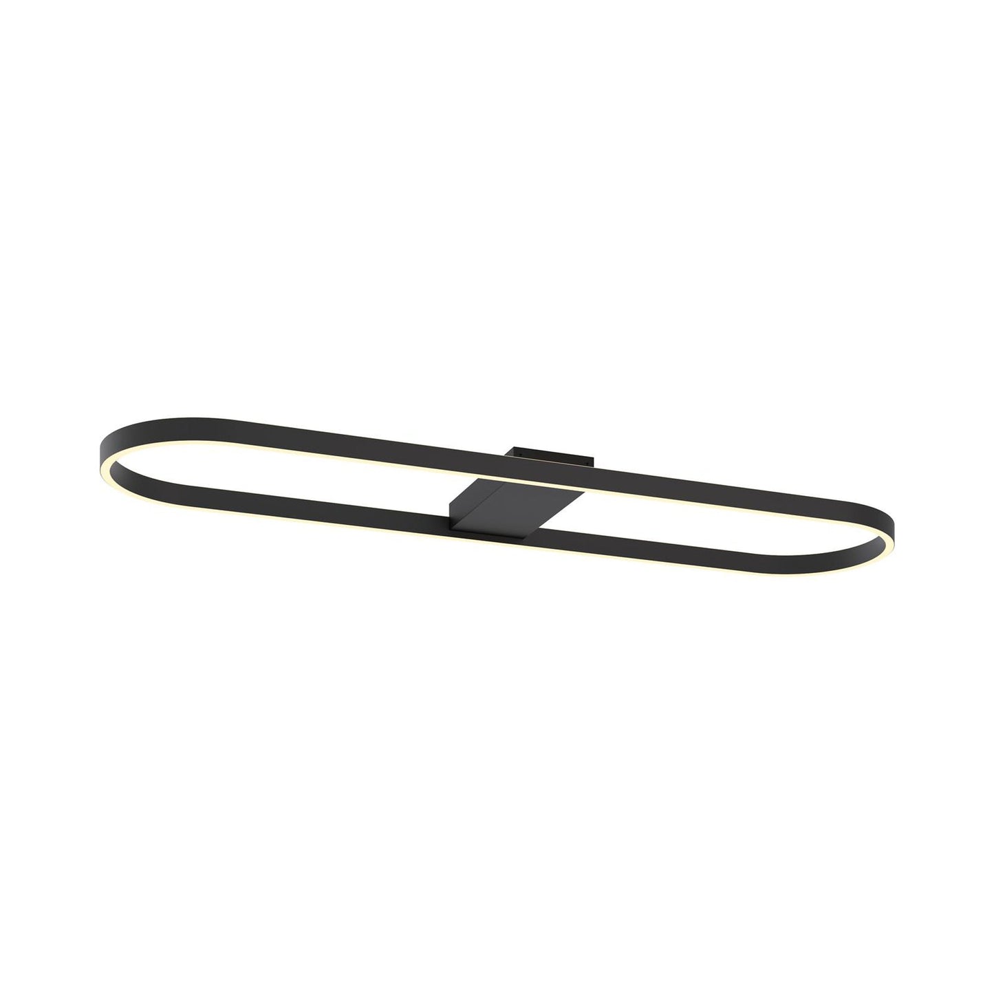 Glo Linear LED Flush Mount Ceiling Light in Black.