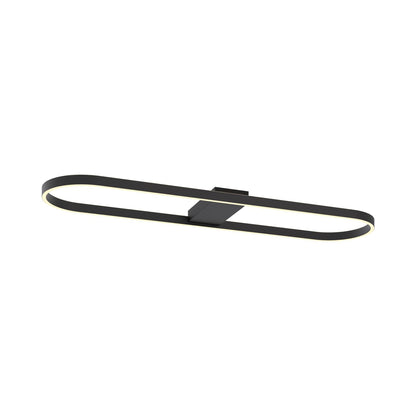 Glo Linear LED Flush Mount Ceiling Light in Black.
