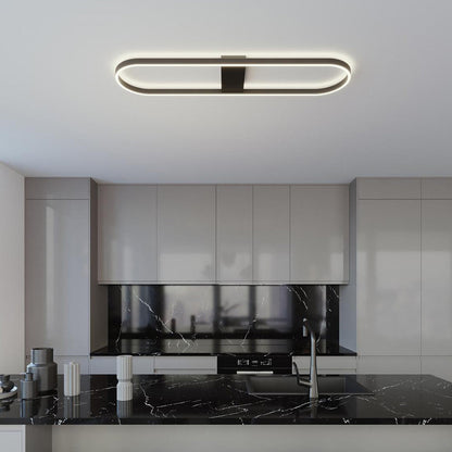Glo Linear LED Flush Mount Ceiling Light in kitchen.