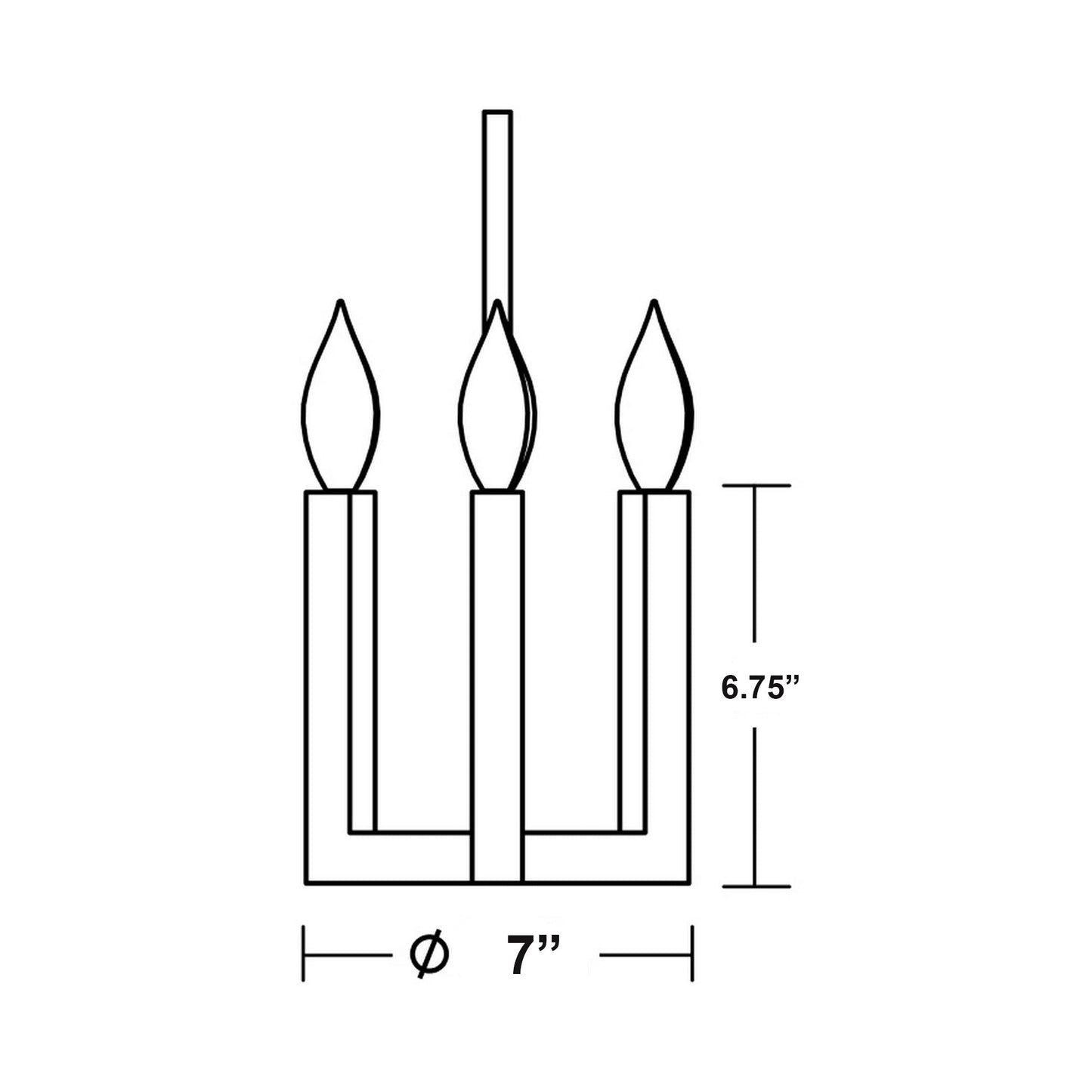 Grace Mini Pendant Light - line drawing.