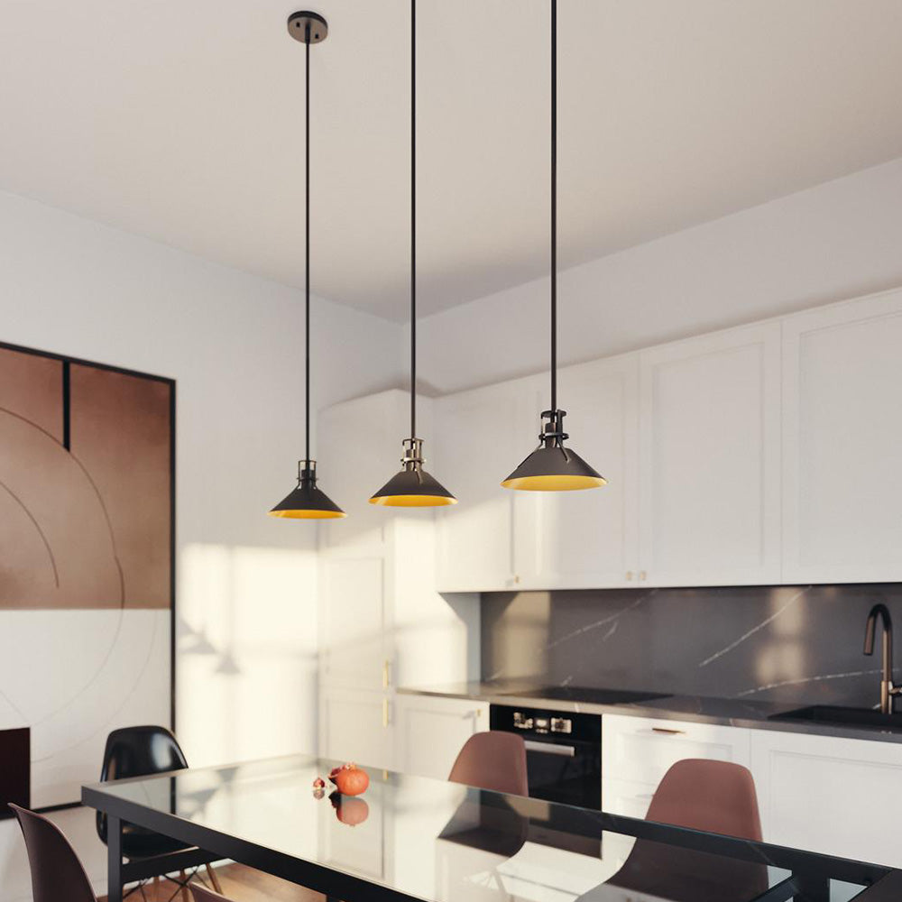 Gus Outdoor LED Pendant Light in dining room.
