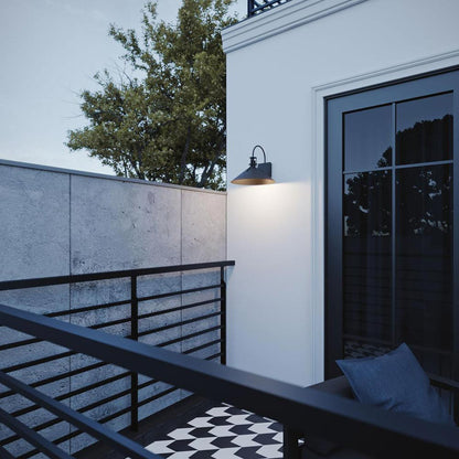 Gus Outdoor LED Wall Light in Outside Area.