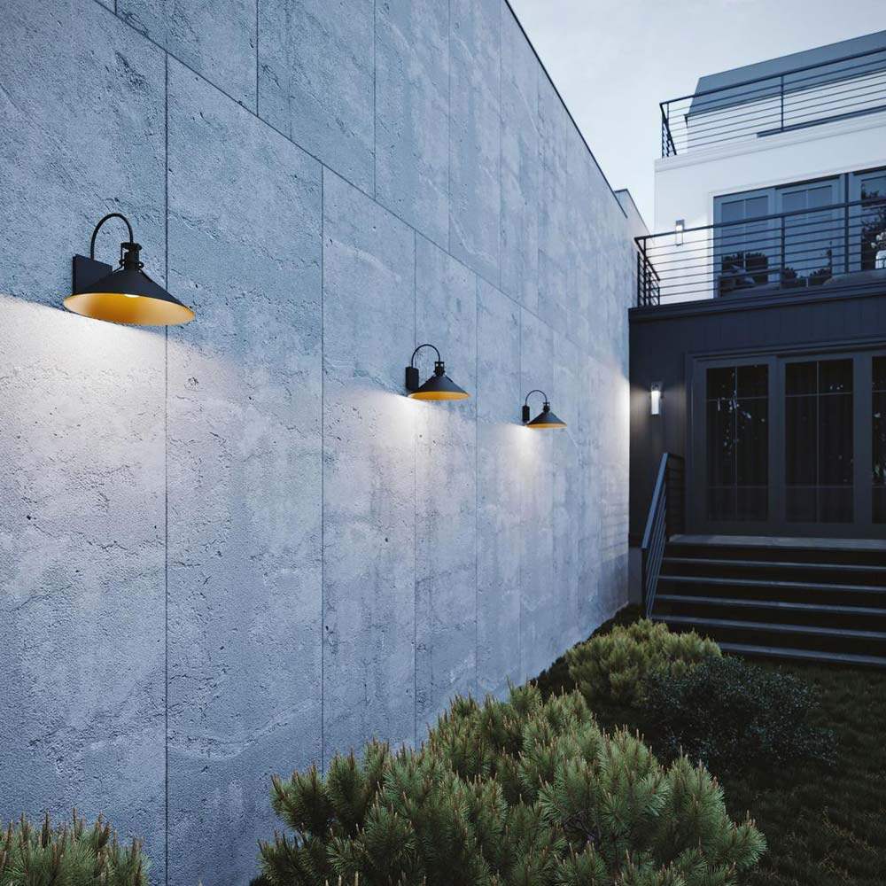 Gus Outdoor LED Wall Light in Outside Area.
