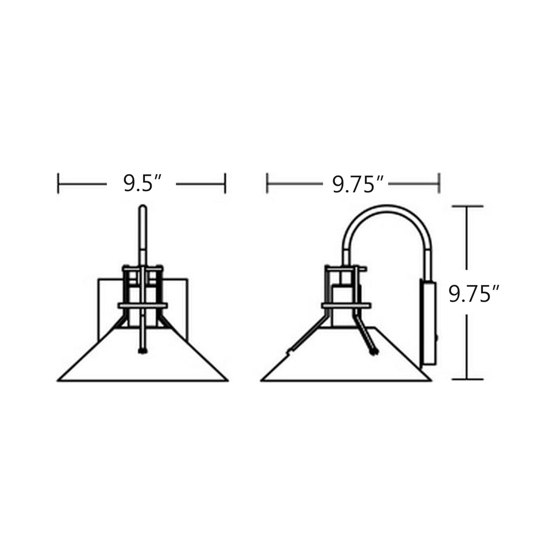 Gus Outdoor LED Wall Light - line drawing.