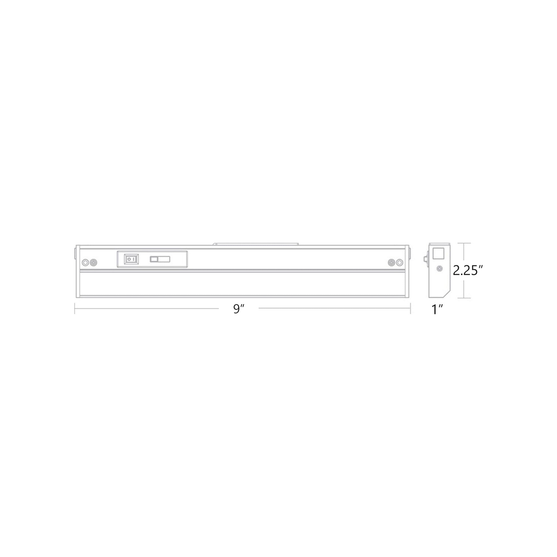 Haley LED Undercabinet Light - line drawing.
