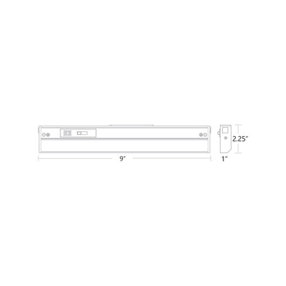 Haley LED Undercabinet Light - line drawing.