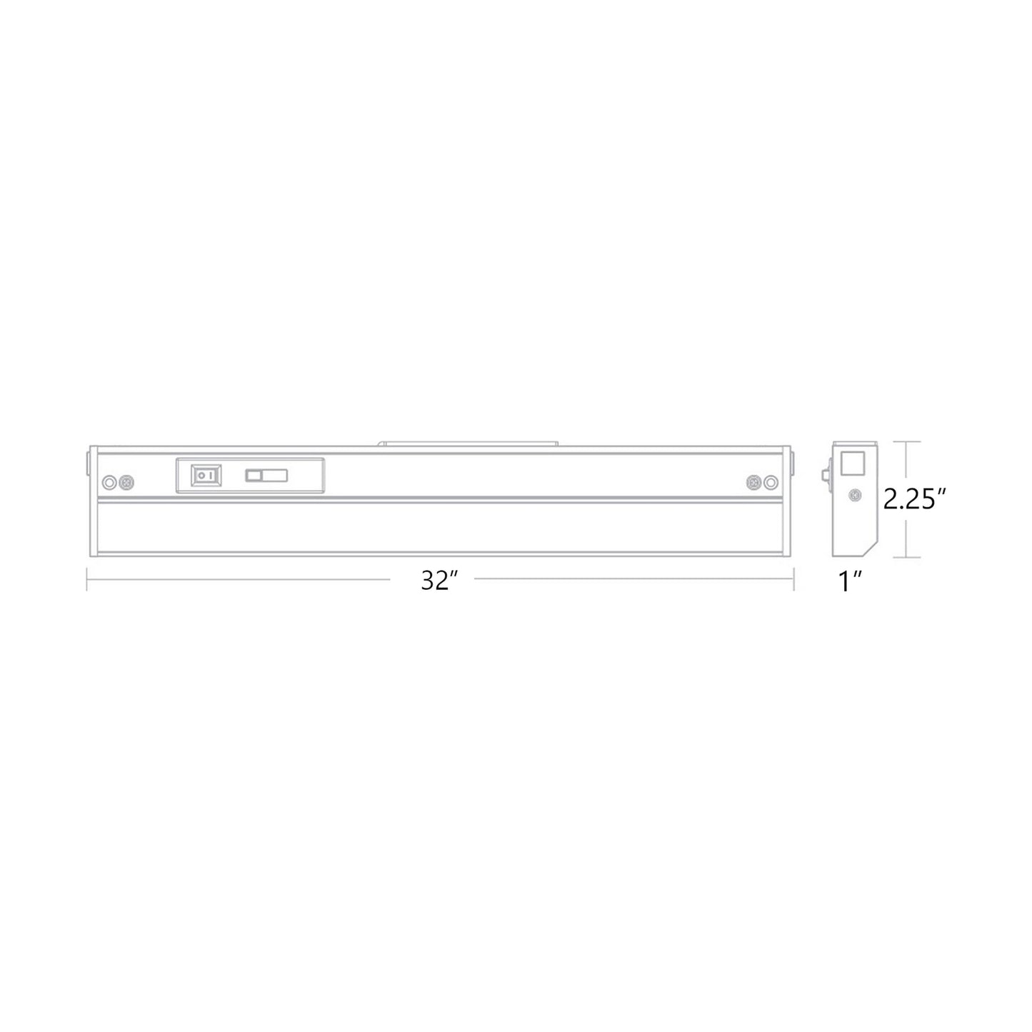 Haley LED Undercabinet Light - line drawing.