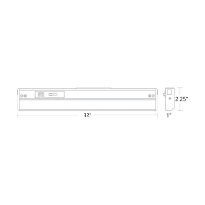 Haley LED Undercabinet Light - line drawing.