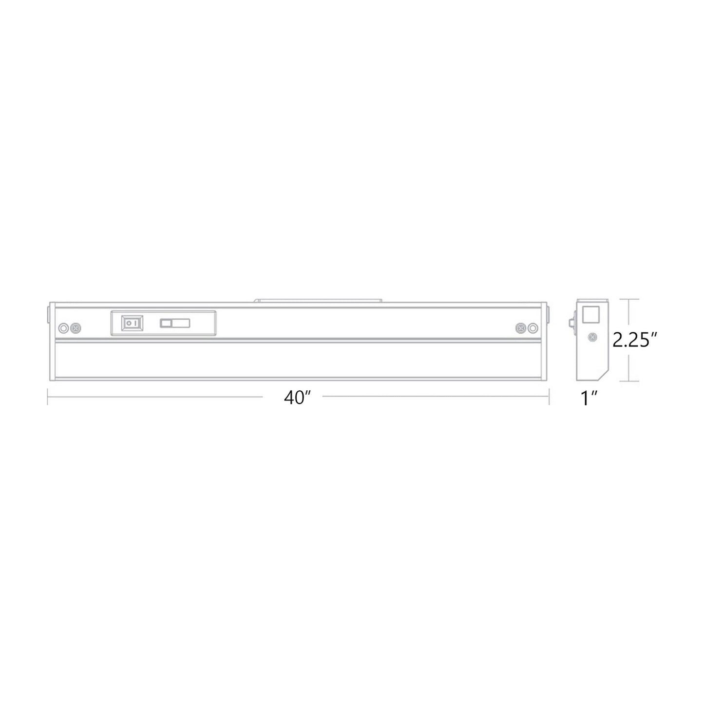 Haley LED Undercabinet Light - line drawing.
