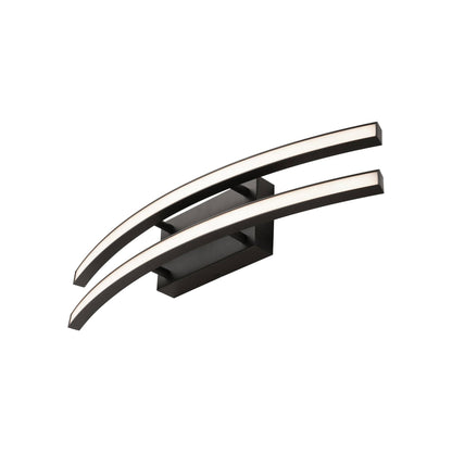 Harper LED Bath Vanity Light in Black (24.75-Inch).