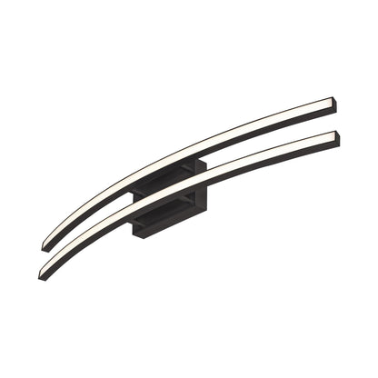 Harper LED Bath Vanity Light in Black (36.38-Inch).
