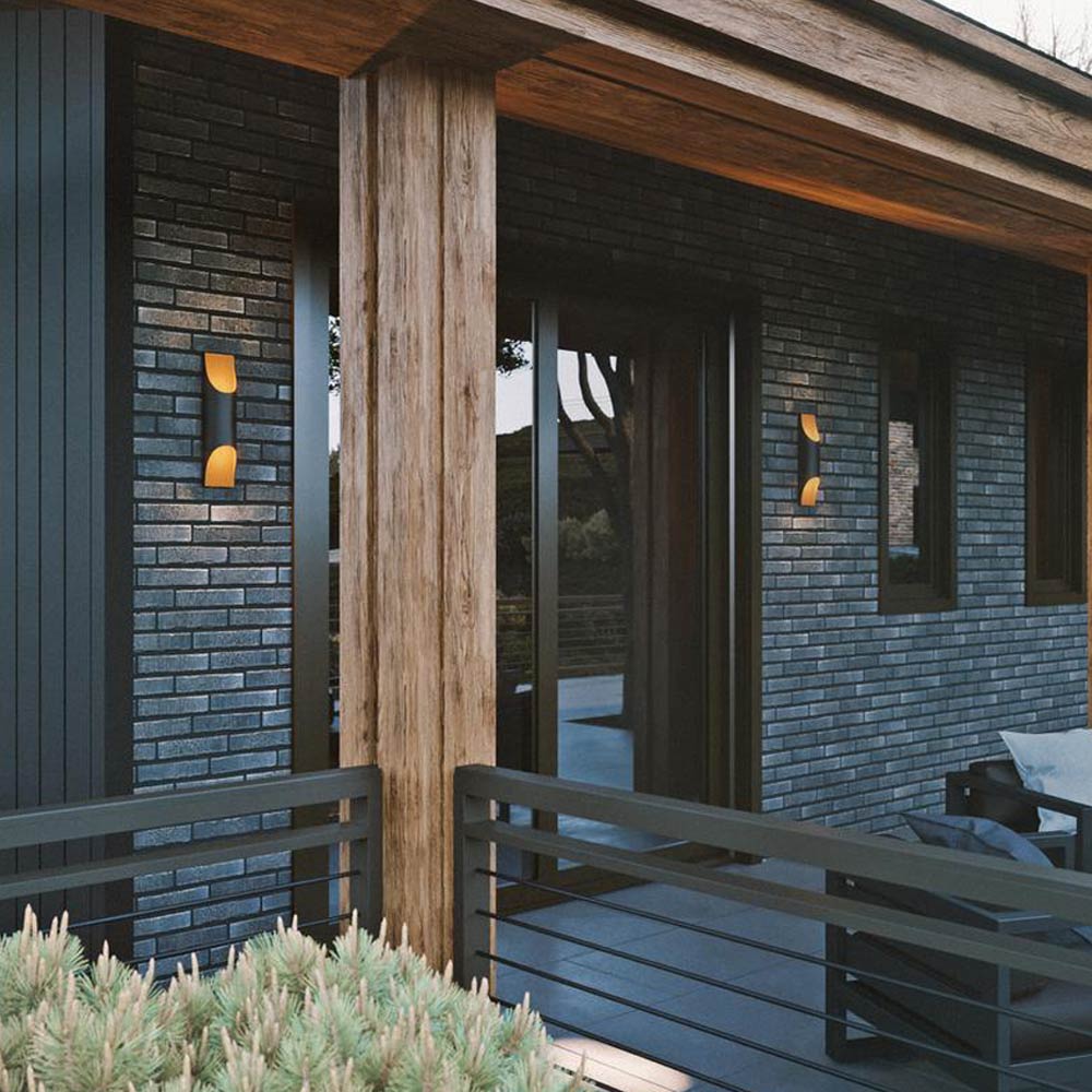 Harrison Outdoor LED Wall Light in Outside Area.