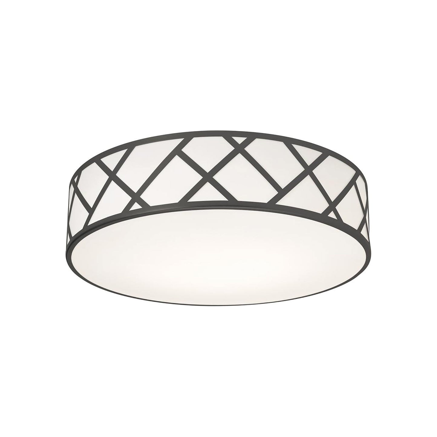 Haven Flush Mount Ceiling Light in Black (16.75-Inch).