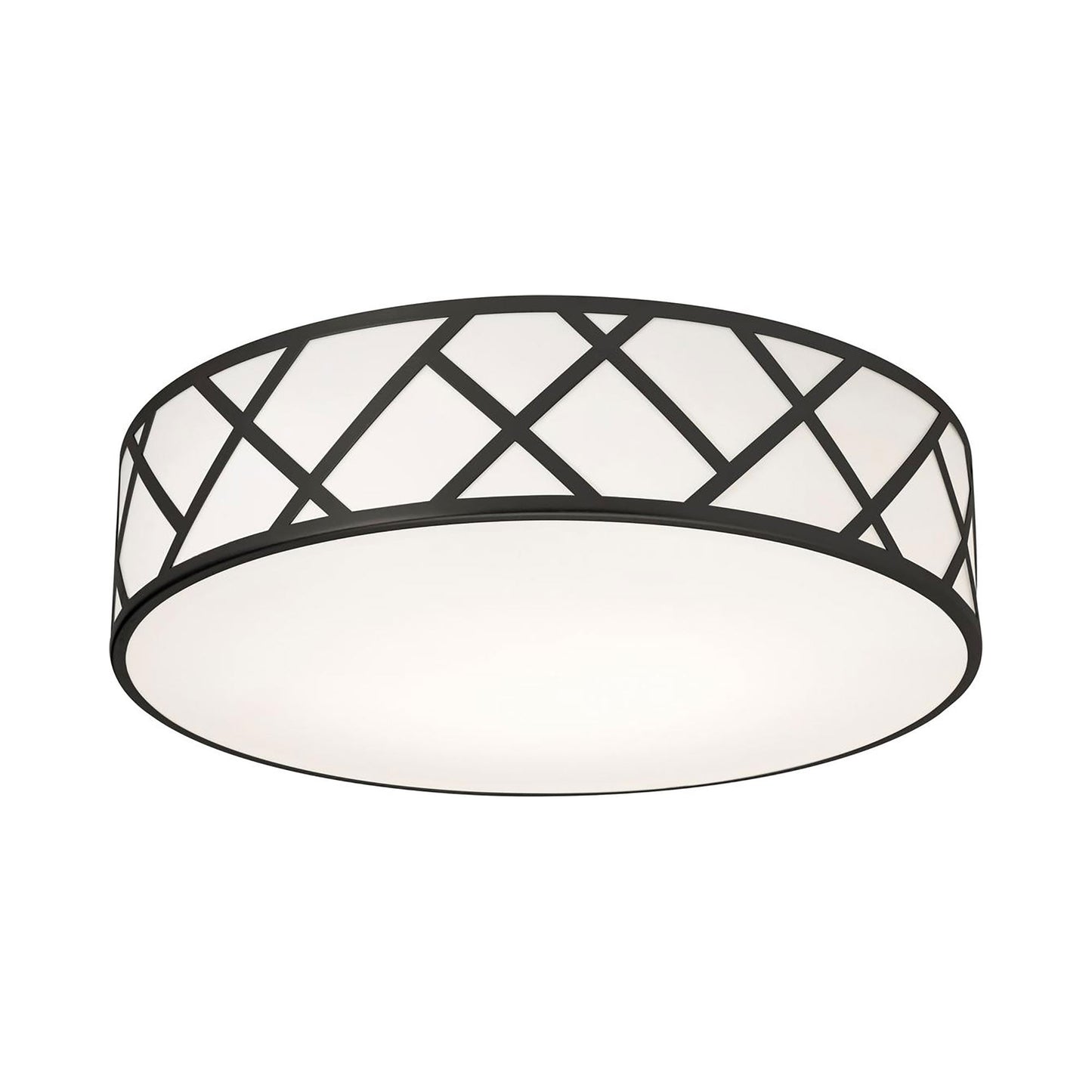 Haven Flush Mount Ceiling Light in Black (21-Inch).