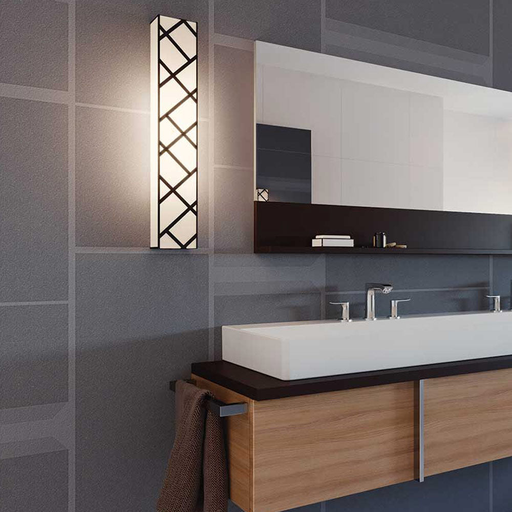 Haven LED Bath Vanity Light in bathroom.