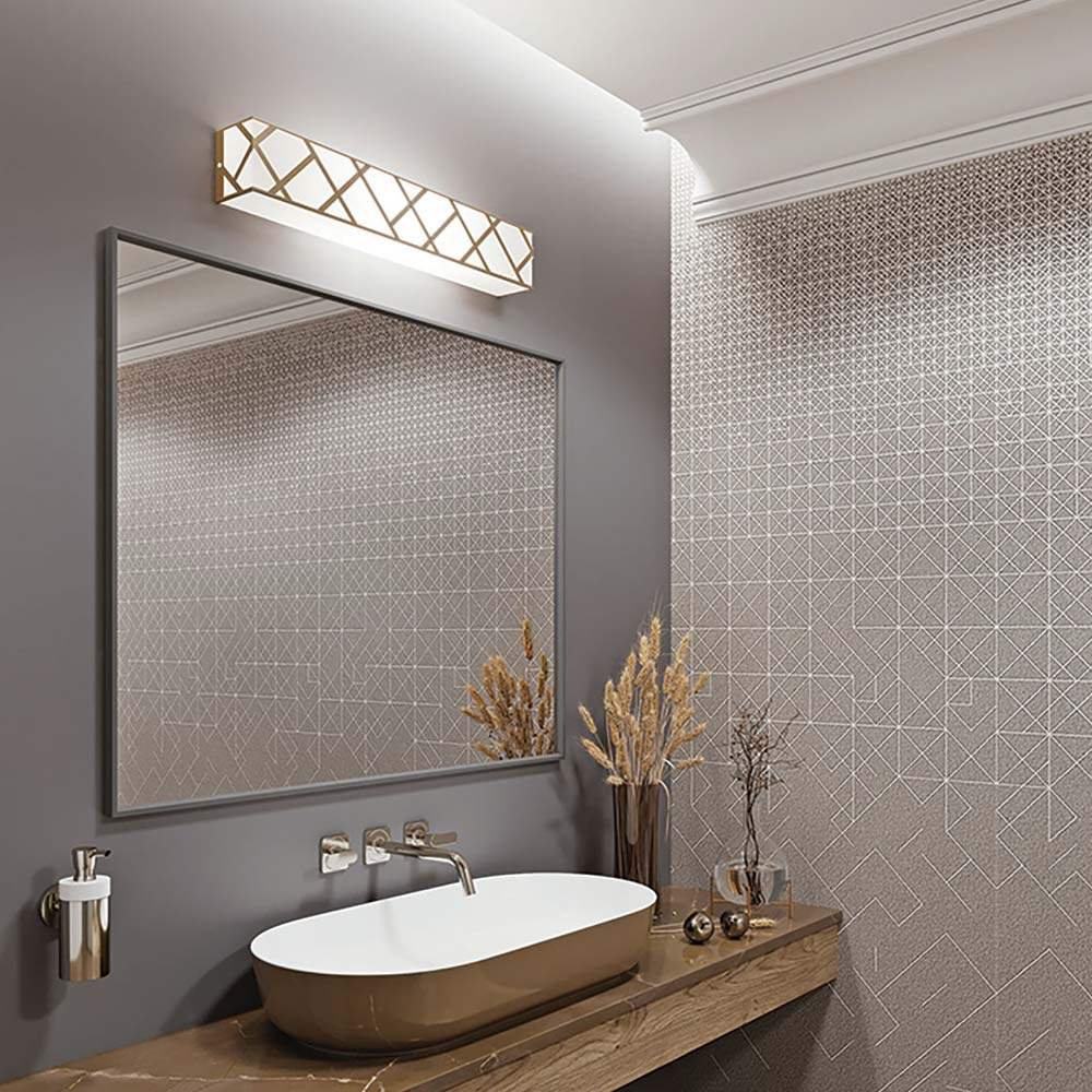 Haven LED Bath Vanity Light in bathroom.
