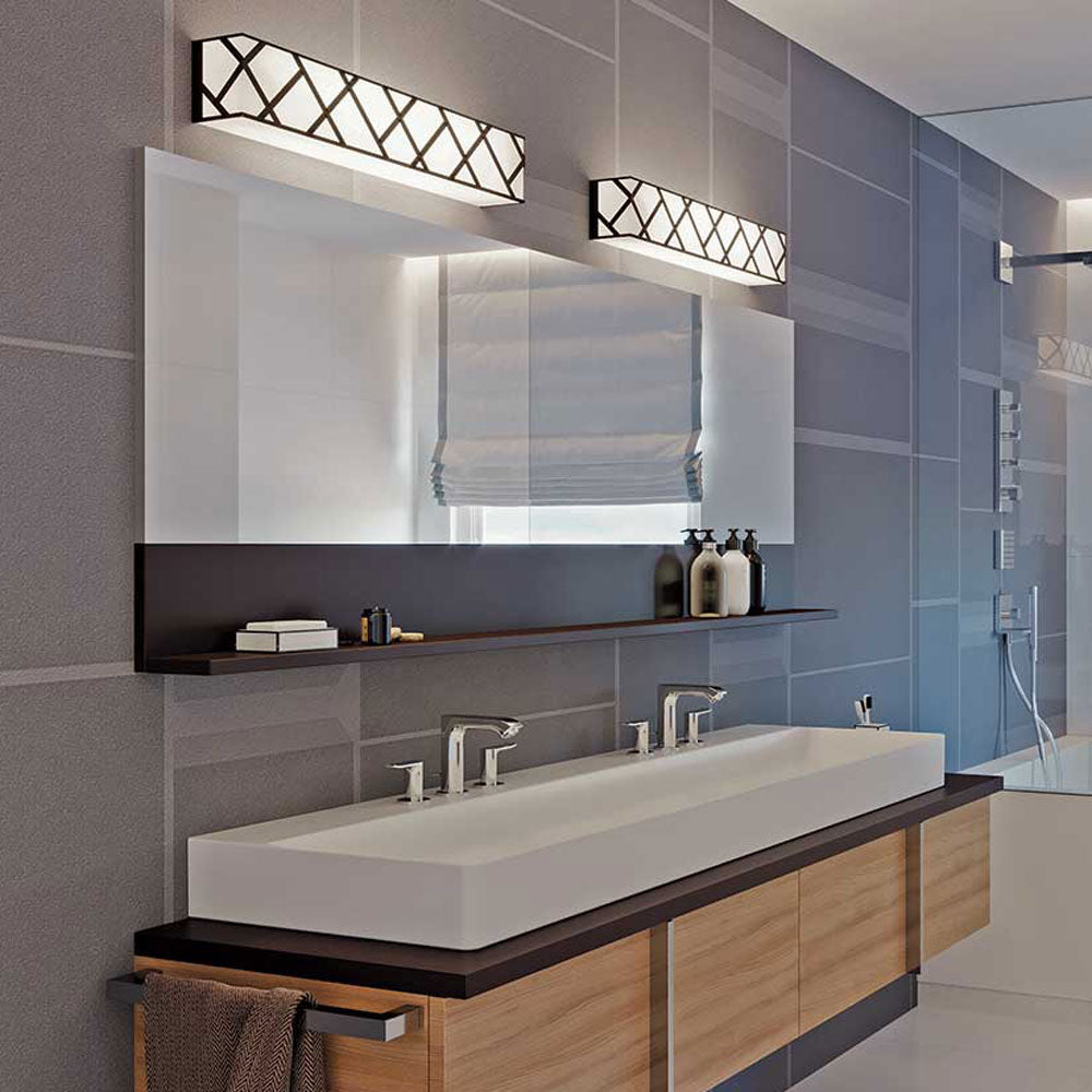 Haven LED Bath Vanity Light in bathroom.