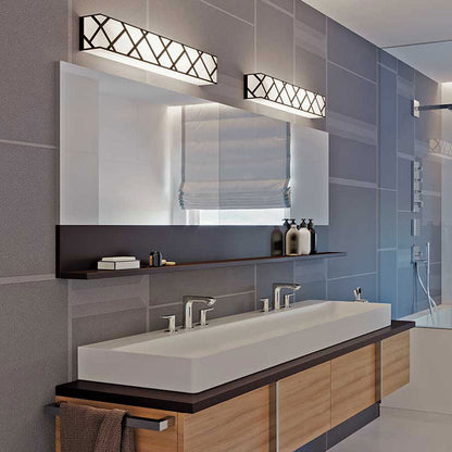Haven LED Bath Vanity Light in bathroom.