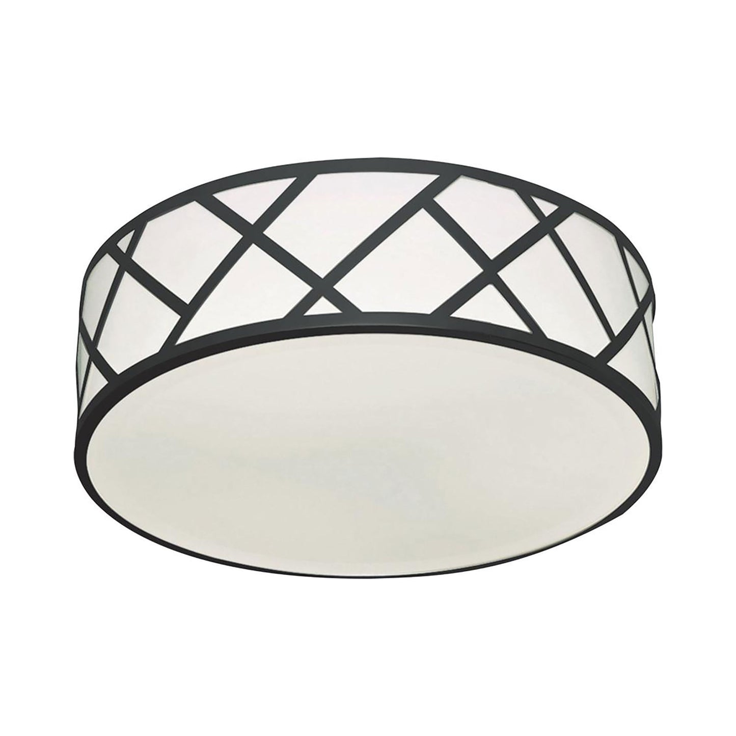 Haven LED Flush Mount Ceiling Light in Black (21-Inch).