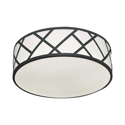Haven LED Flush Mount Ceiling Light in Black (21-Inch).