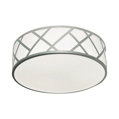 Haven LED Flush Mount Ceiling Light in Satin Nickel (21-Inch).