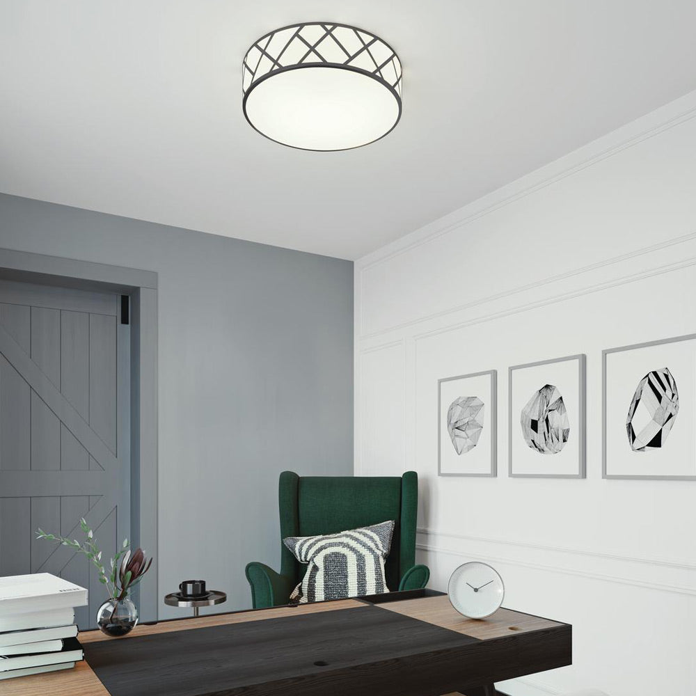 Haven LED Flush Mount Ceiling Light in office.