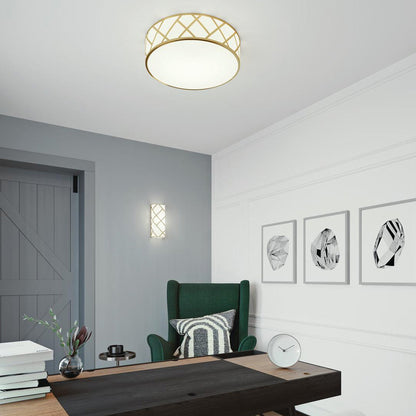 Haven LED Flush Mount Ceiling Light in office.