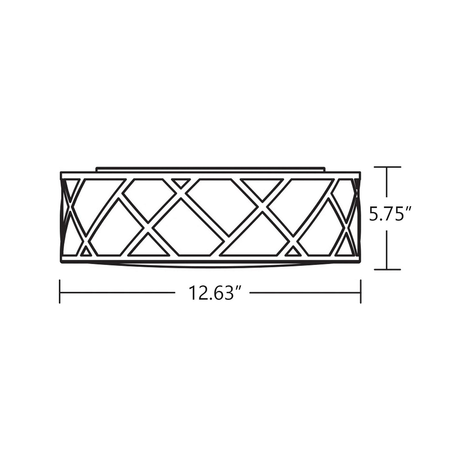 Haven LED Flush Mount Ceiling Light - line drawing.