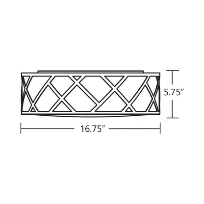 Haven LED Flush Mount Ceiling Light - line drawing.
