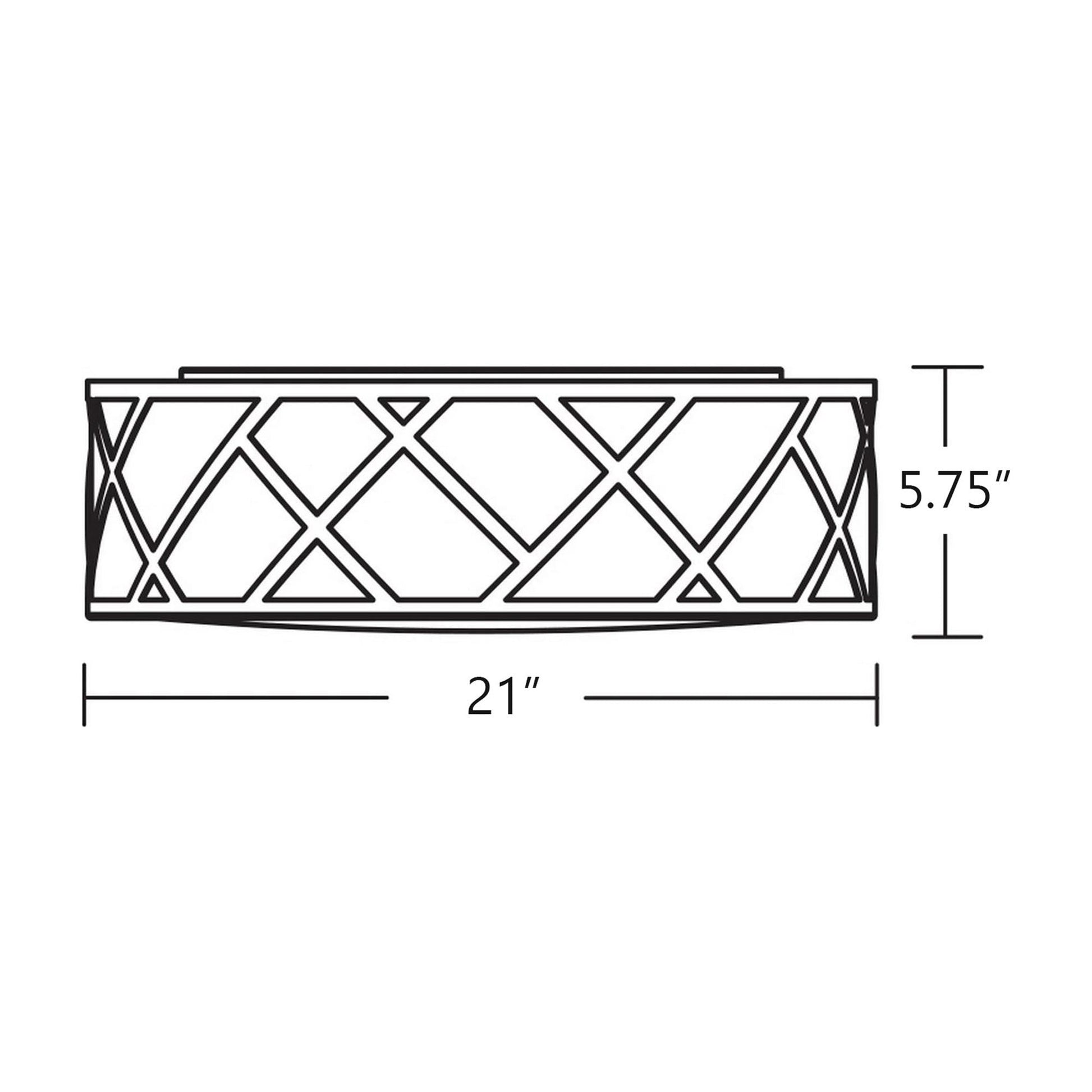 Haven LED Flush Mount Ceiling Light - line drawing.