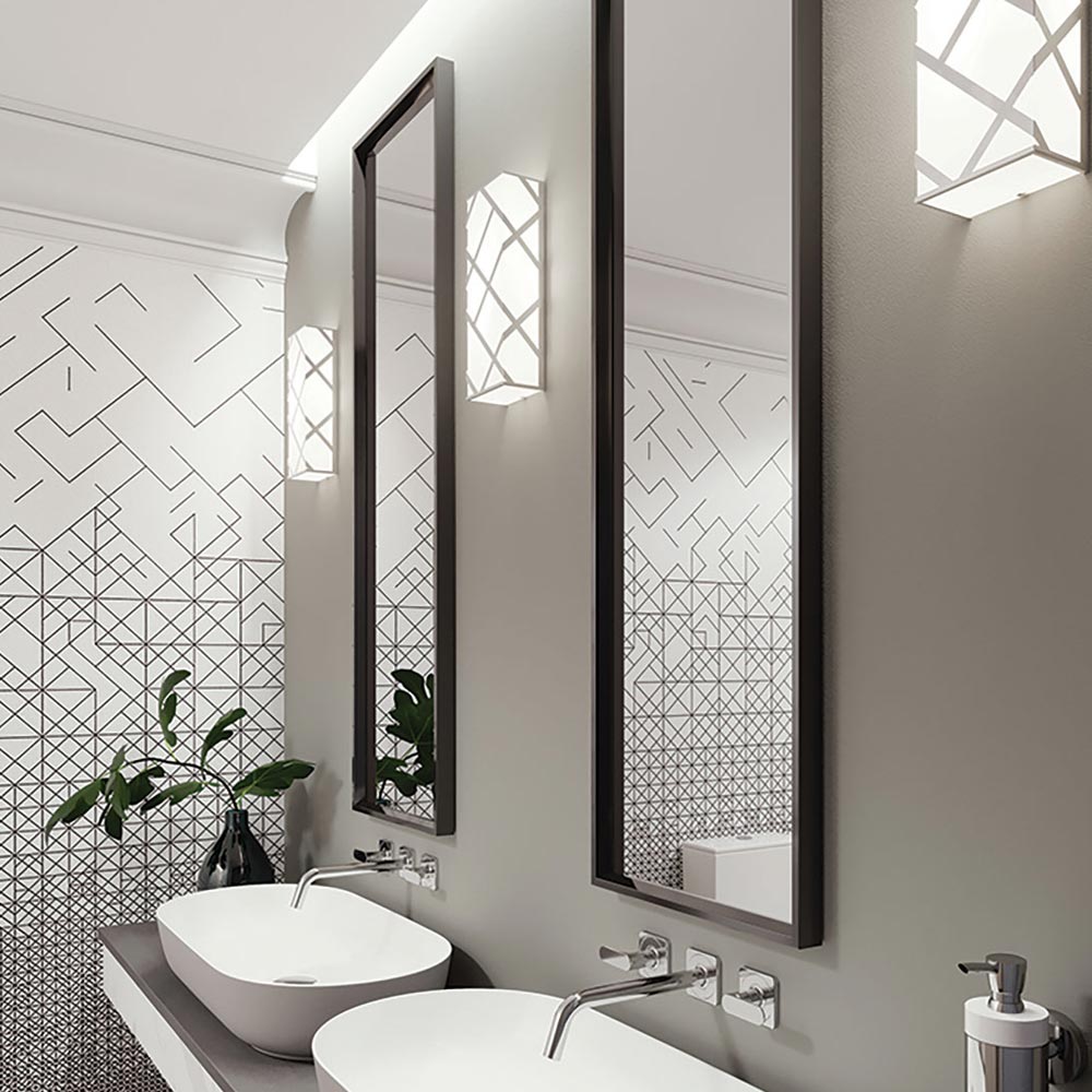 Haven LED Wall Light in bathroom.