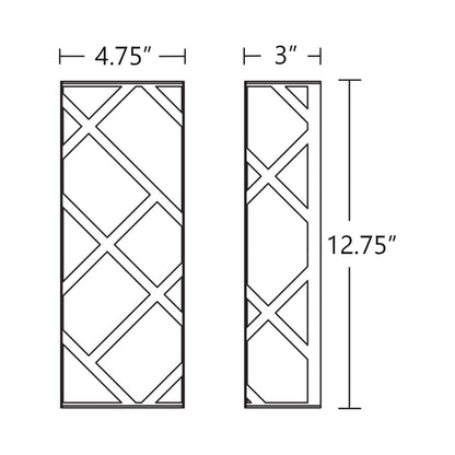 Haven LED Wall Light - line drawing.