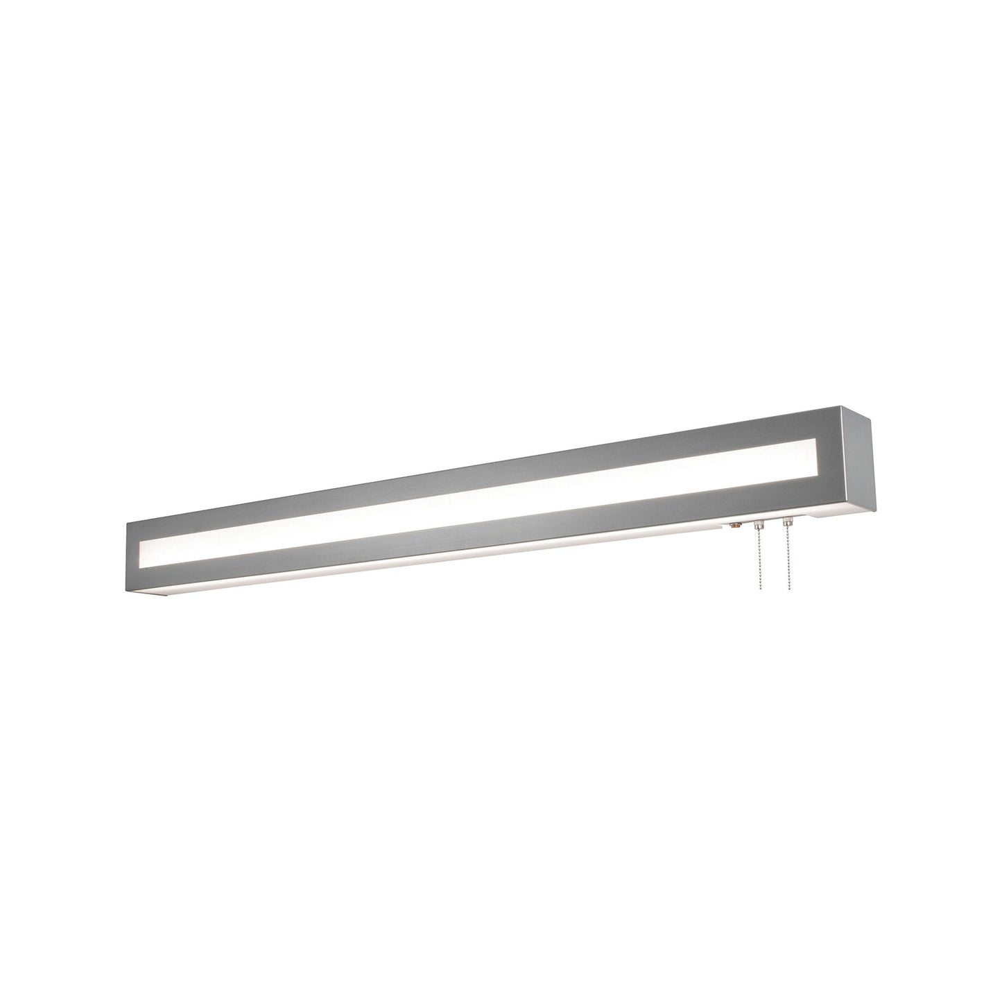 Hayes LED Overbed Wall Light in Satin Nickel (36.75-Inch).
