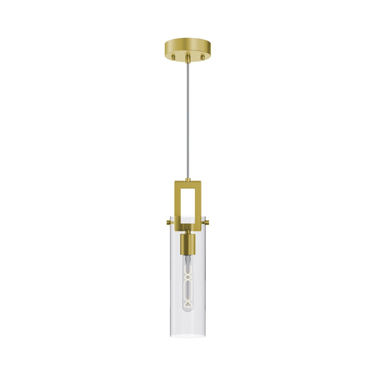 Houston Pendant Light in Light Antique Brass.