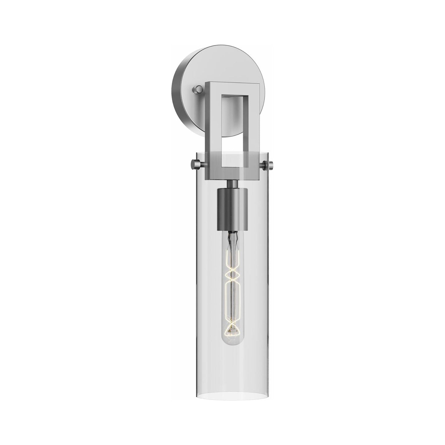Houston Wall Light in Satin Nickel.