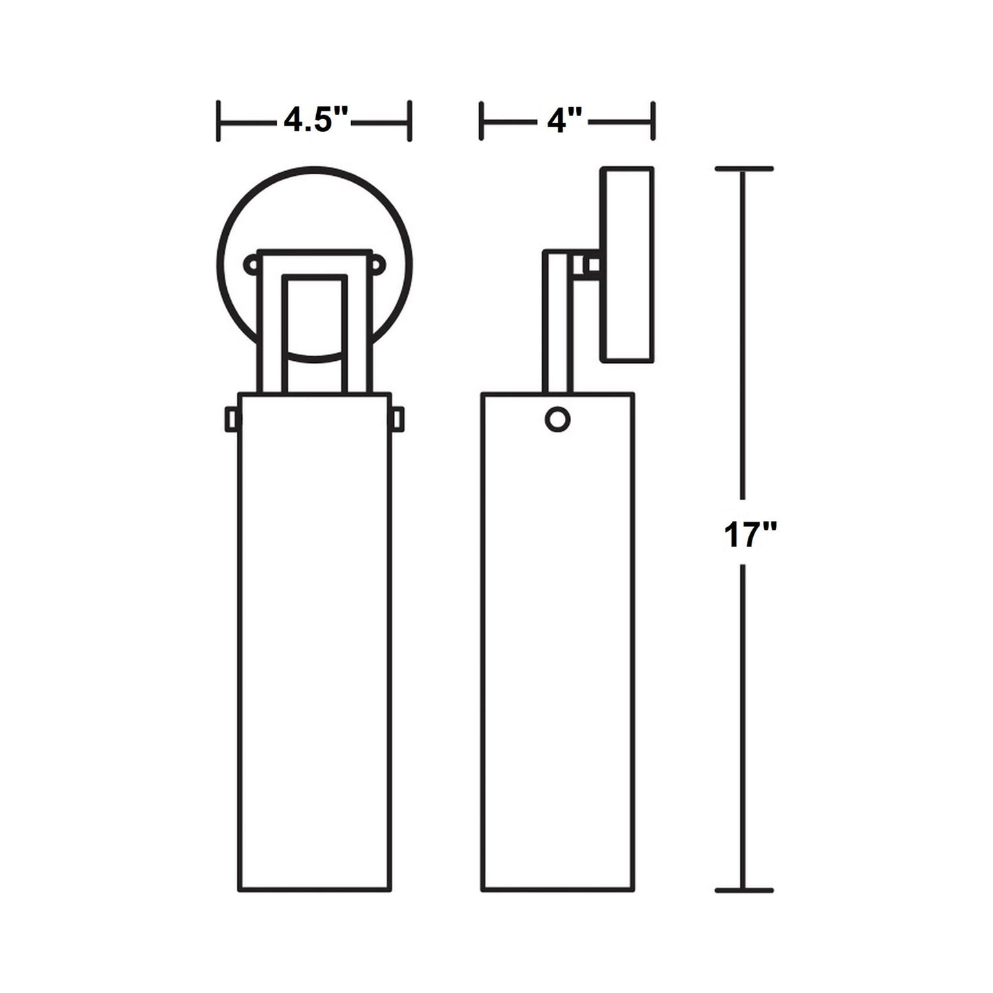 Houston Wall Light - line drawing.