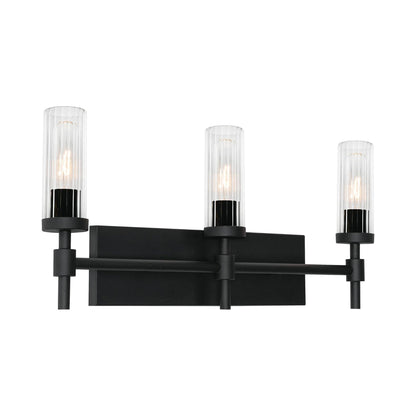 Huntington Bath Vanity Light in Black (3-Light).
