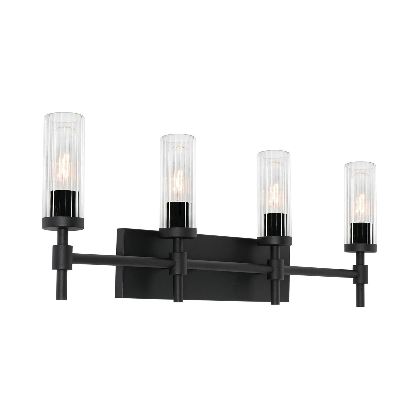 Huntington Bath Vanity Light in Black (4-Light).