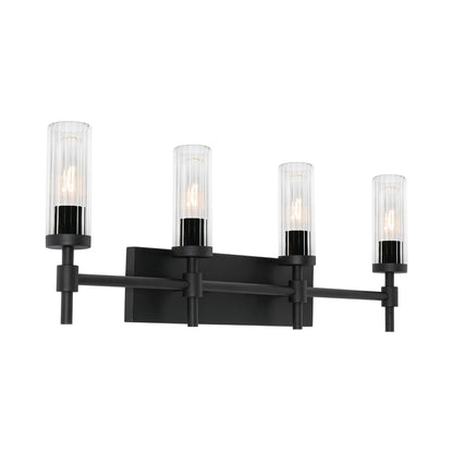 Huntington Bath Vanity Light in Black (4-Light).
