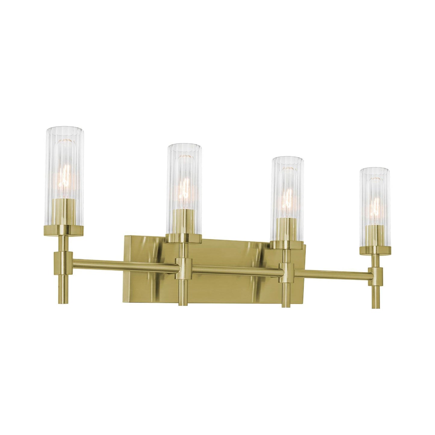 Huntington Bath Vanity Light in Light Antique Brass (4-Light).