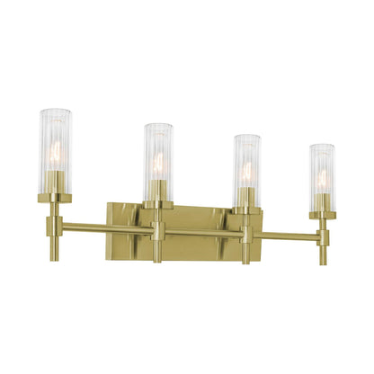 Huntington Bath Vanity Light in Light Antique Brass (4-Light).