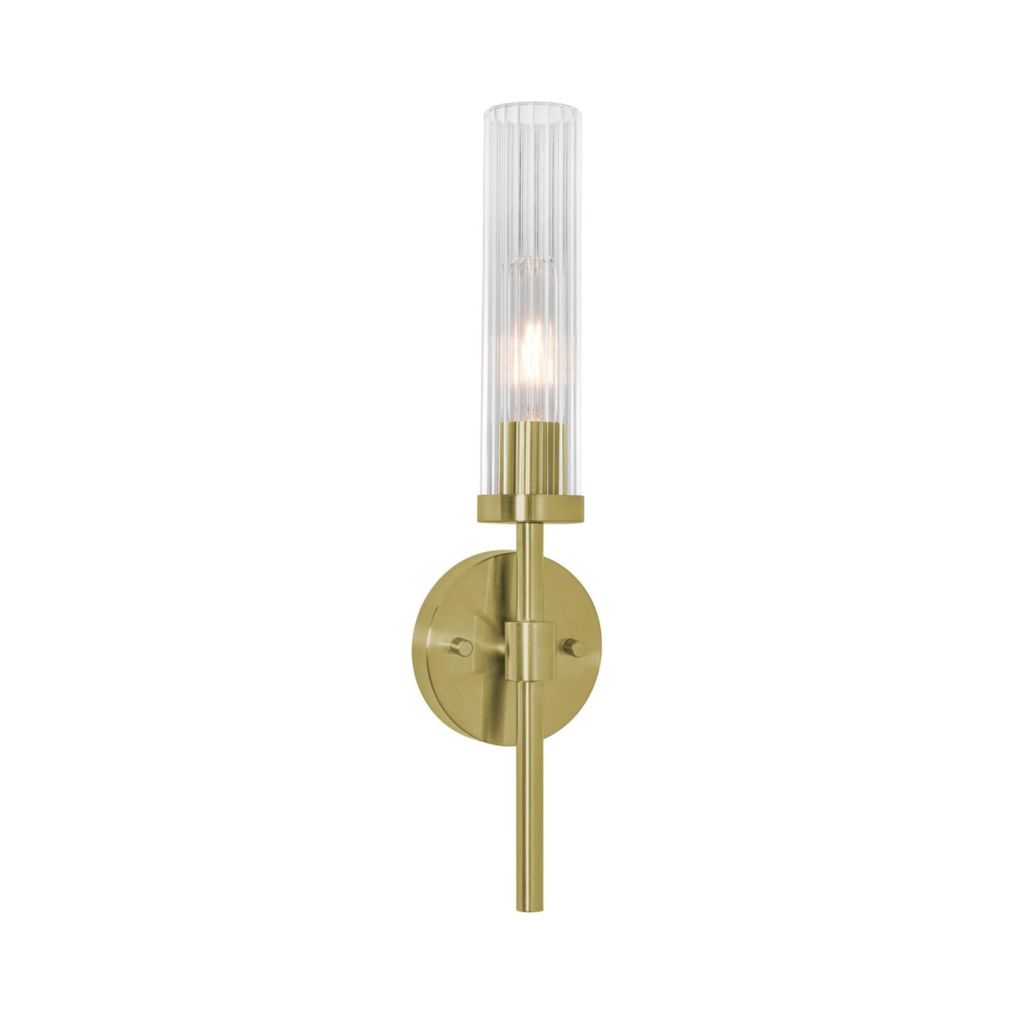 Huntington Wall Light in Light Antique Brass.