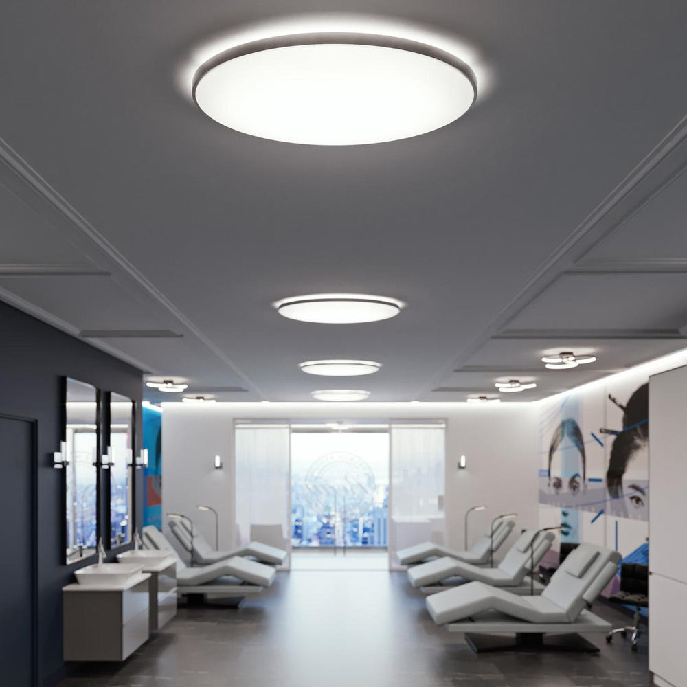 Ideal LED Flush Mount Ceiling Light in office.