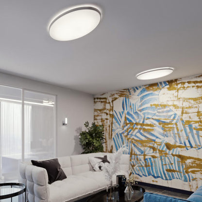 Ideal LED Flush Mount Ceiling Light in living room.