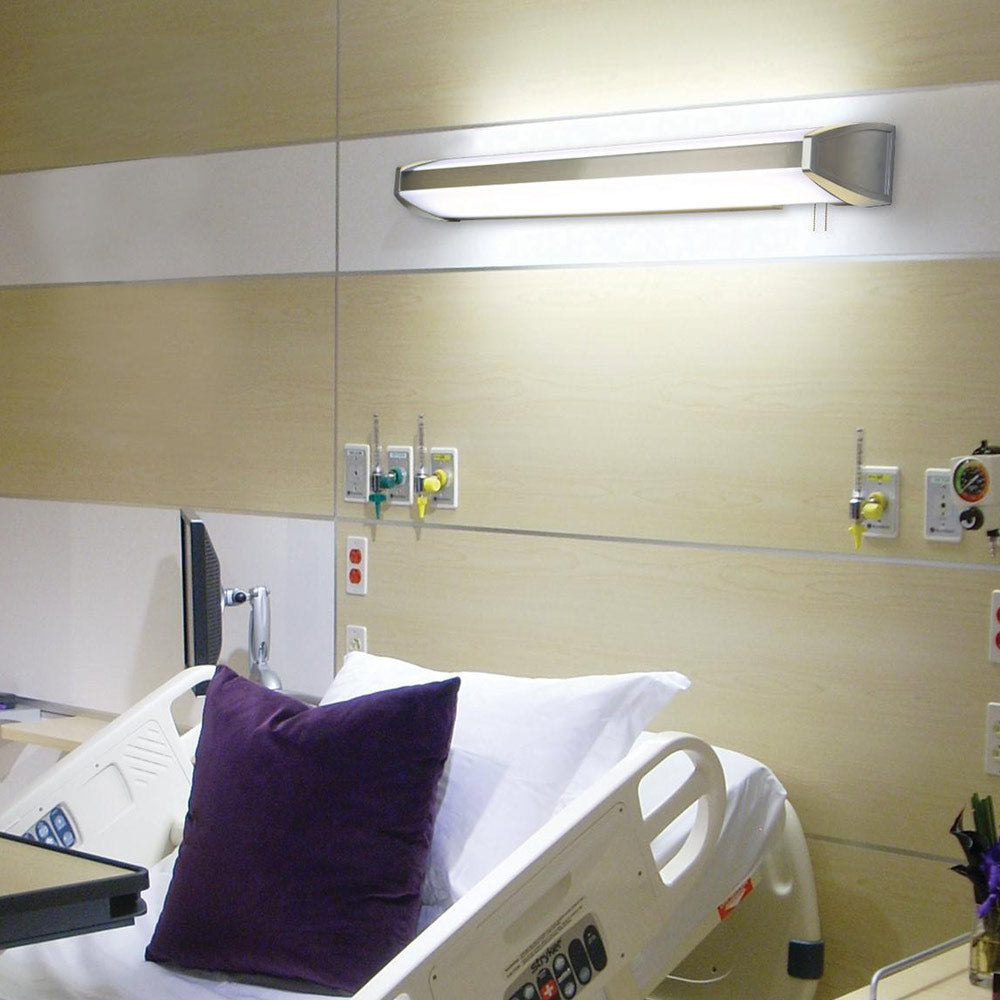 Ideal Overbed Wall Light in hospital.