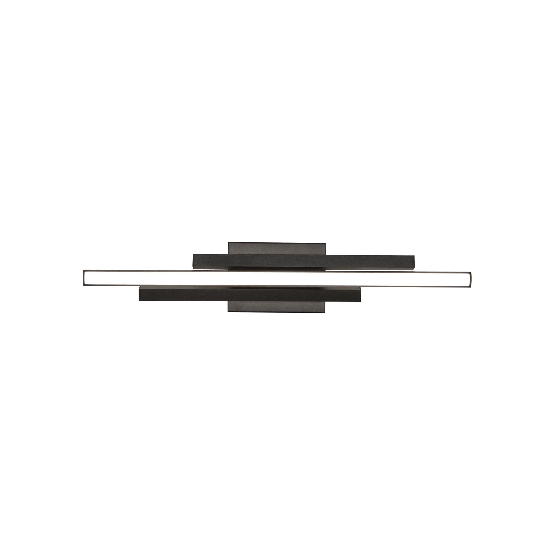 Indra LED Bath Vanity Light in Black (24-Inch).