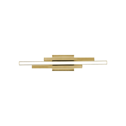 Indra LED Bath Vanity Light in Satin Brass (24-Inch).