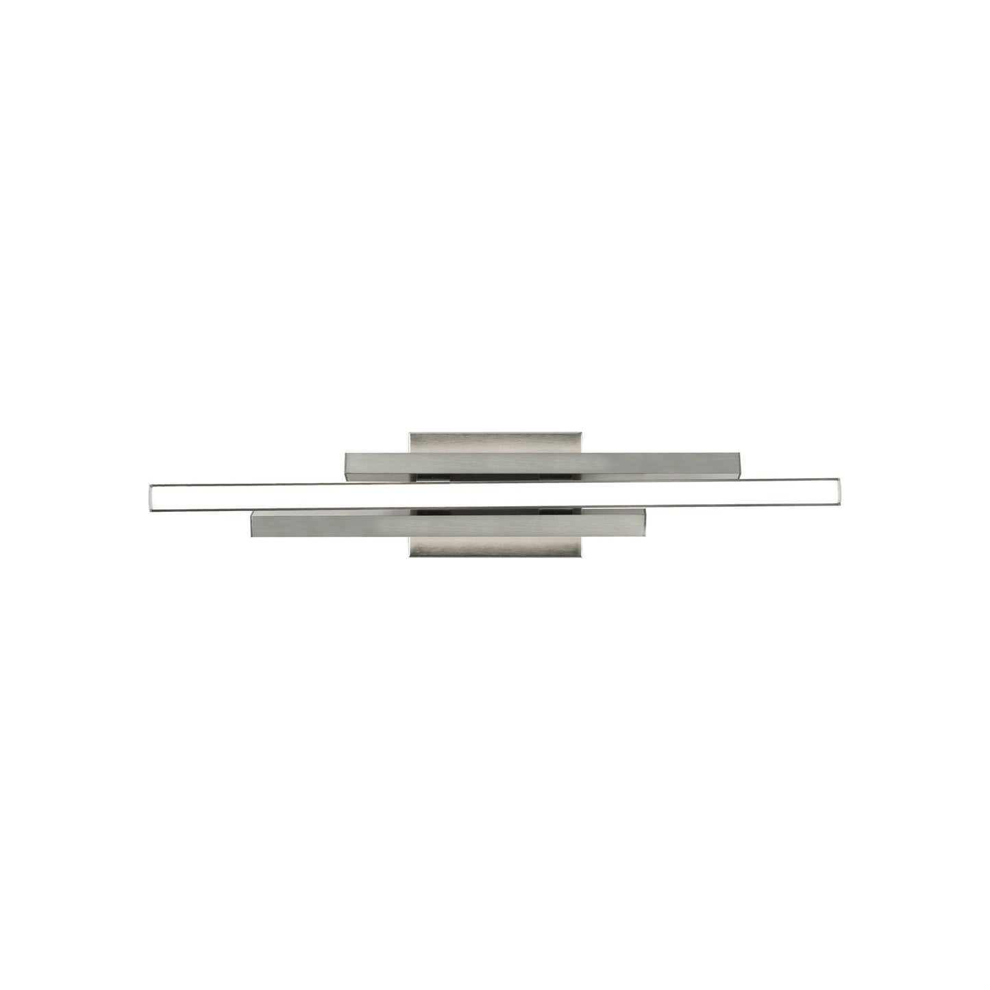 Indra LED Bath Vanity Light in Satin Nickel (24-Inch).